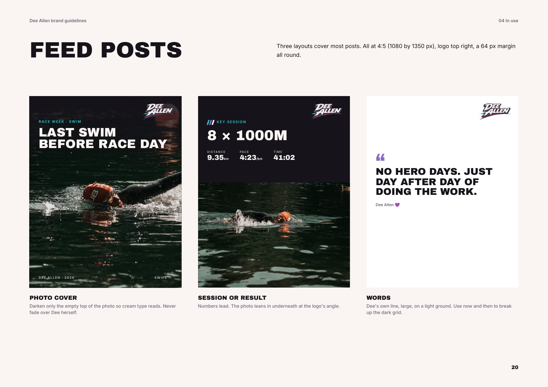Dee Allen Instagram feed post templates
