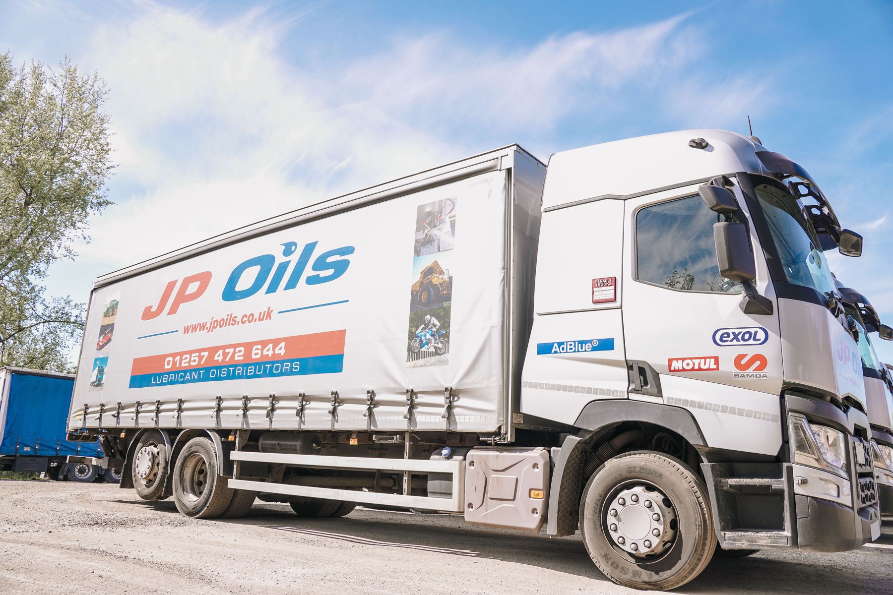 JP Oils lorry in the yard