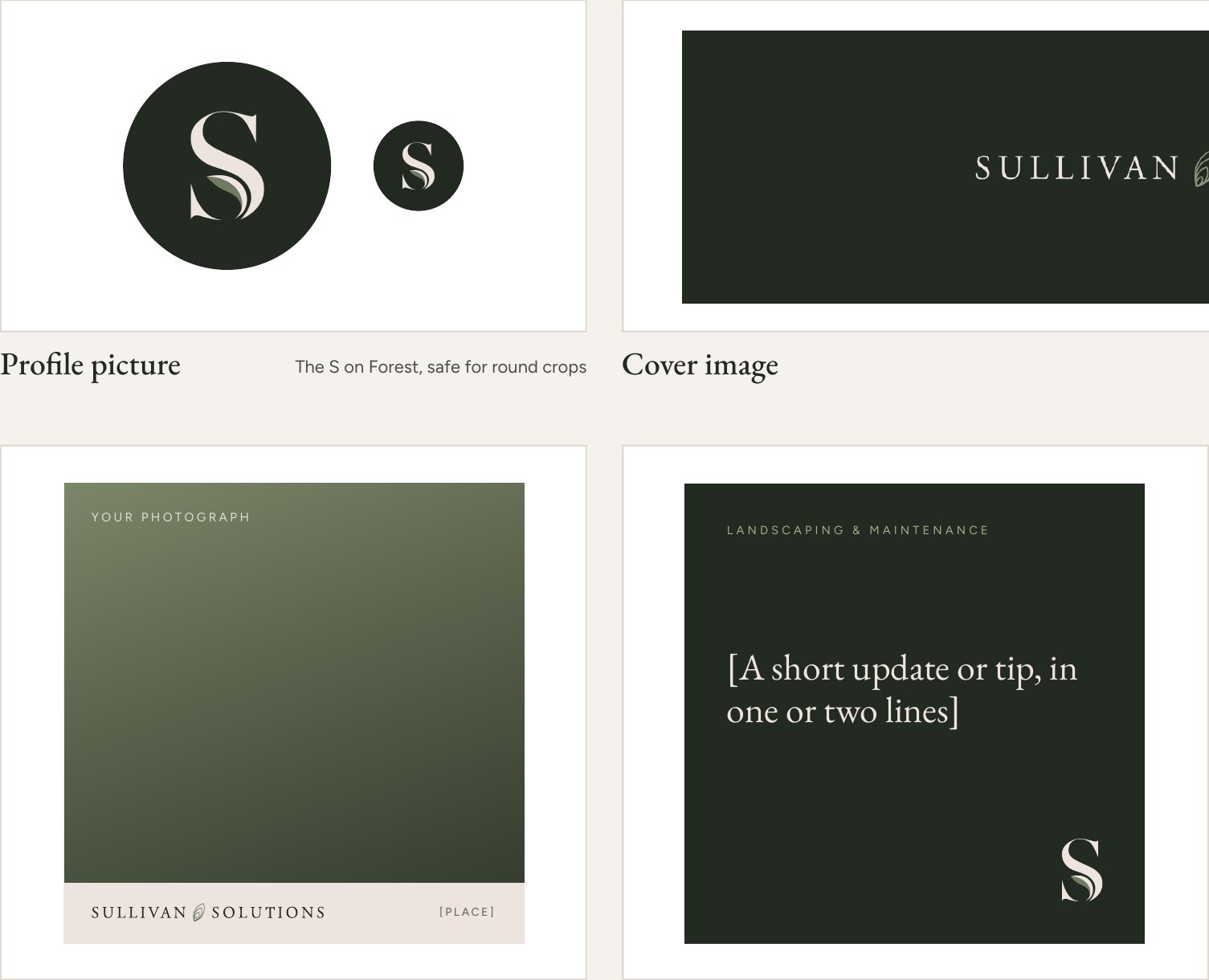 Social media profile picture, cover and post templates