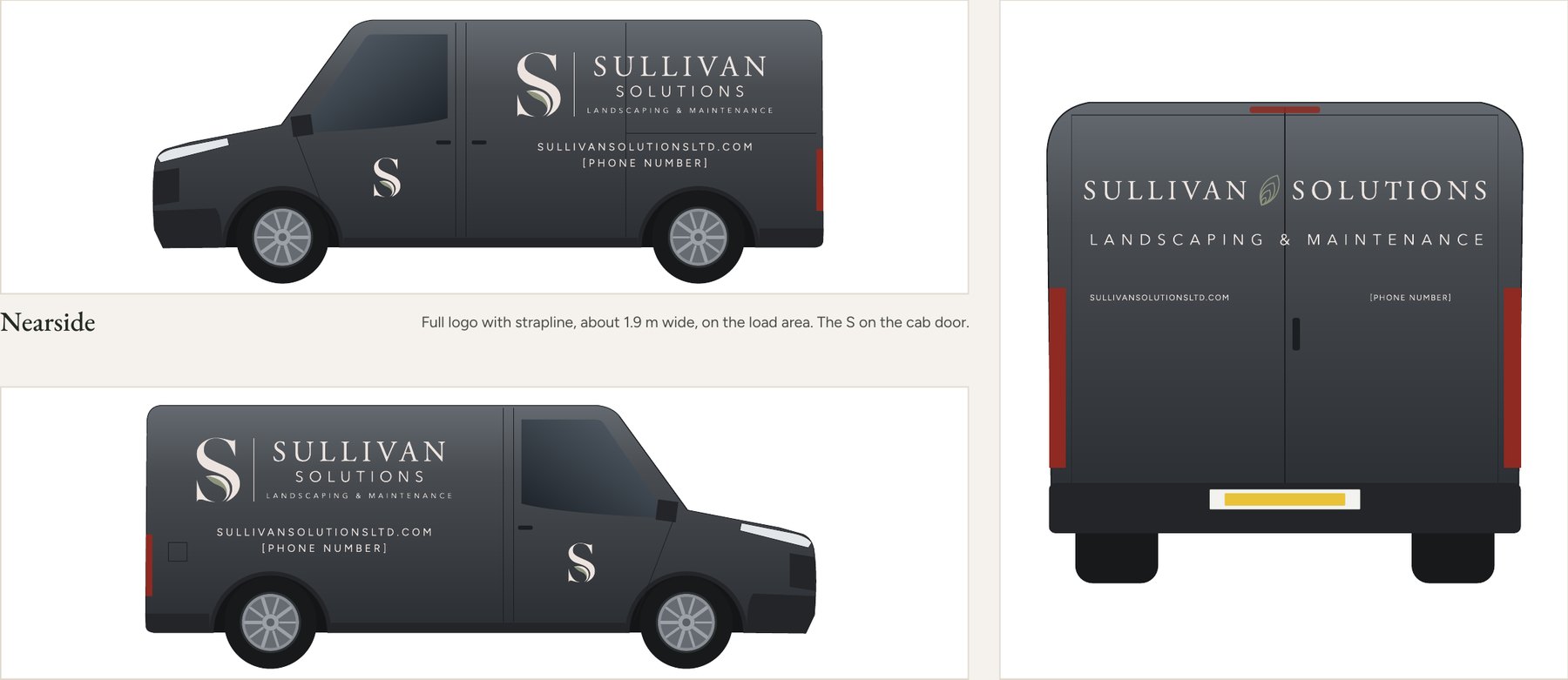 Van livery for both sides and the rear doors